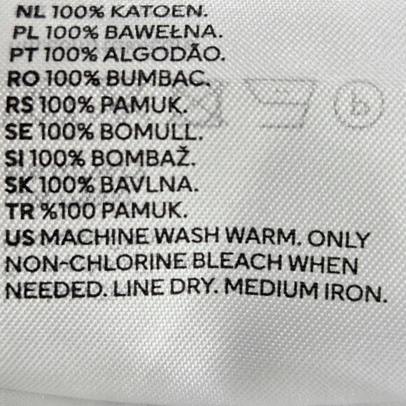 H&M White w/Blue Floral Print Removable Spaghetti Strap Smocked Top Dress Large - Picture 9 of 10